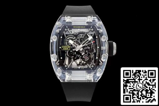 Richard Mille RM35-01 Sonic Factory 1:1 Best Edition Saphire case Black Rubber Strap