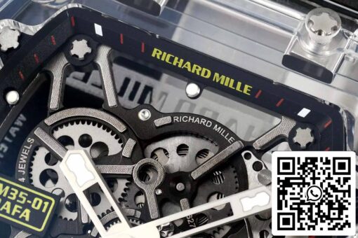 Richard Mille RM35-01 Sonic Factory 1:1 Best Edition Saphire case Black Rubber Strap - Image 6