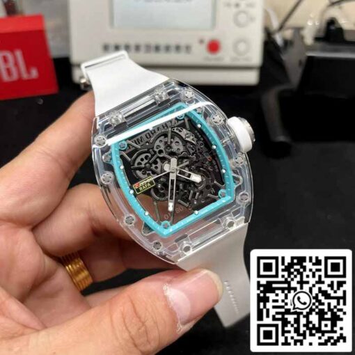 Richard Mille RM35-01 Sonic Factory 1:1 Best Edition Saphire case White Rubber Strap - Image 2