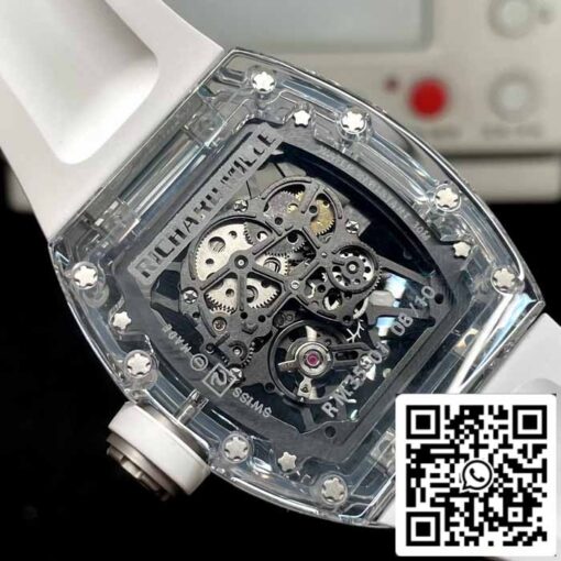 Richard Mille RM35-01 Sonic Factory 1:1 Best Edition Saphire case White Rubber Strap - Image 8