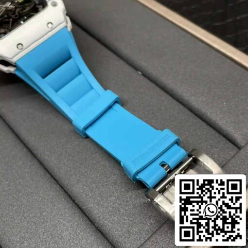 Richard Mille RM35-01 Sonic Factory 1:1 Best Edition White Carbon NTPT Blue Rubber Strap - Image 9