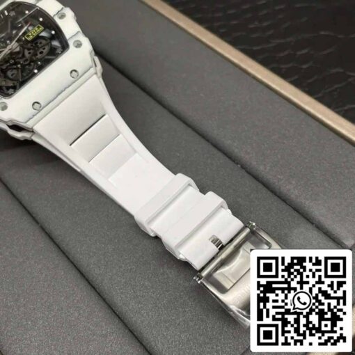 Richard Mille RM35-01 Sonic Factory 1:1 Best Edition White Carbon NTPT White Rubber Strap - Image 9