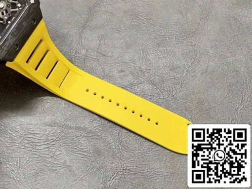 Richard Mille RM35-01 Sonic Factory 1:1 Best Edition Black Carbon NTPT Yellow Rubber Strap - Image 9