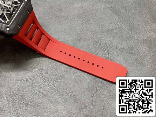 Richard Mille RM35-01 Sonic Factory 1:1 Best Edition Black Carbon NTPT Red Rubber Strap - Image 2