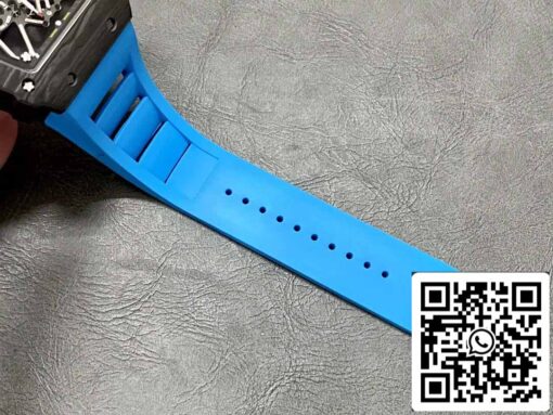 Richard Mille RM35-01 Sonic Factory 1:1 Best Edition Black Carbon NTPT Blue Rubber Strap - Image 2