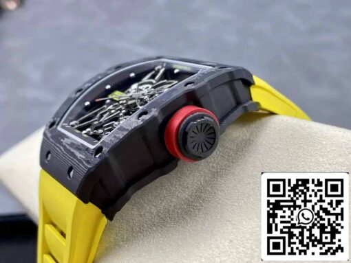 Richard Mille RM035-02 T+ Factory 1:1 Best Edition Carbon Fiber Case Yellow Rubber Strap ao chép) - Image 5