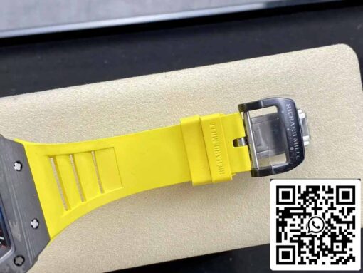 Richard Mille RM035-02 T+ Factory 1:1 Best Edition Carbon Fiber Case Yellow Rubber Strap ao chép) - Image 3