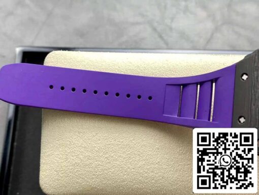 Richard Mille RM035-02 T+ Factory 1:1 Best Edition Carbon Fiber Case Purple Rubber Strap - Image 2