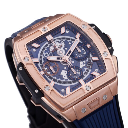 Hublot Big Bang Titanium 642.OX.7180.RX 1:1 Best Editon BBF Factory Rose Gold Blue Rubber Strap - Image 6