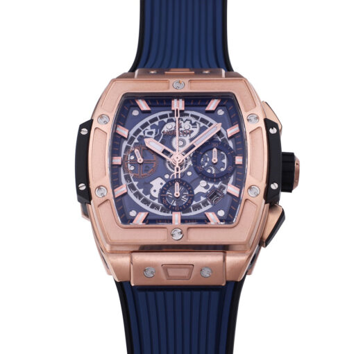 Hublot Big Bang Titanium 642.OX.7180.RX 1:1 Best Editon BBF Factory Rose Gold Blue Rubber Strap - Image 8