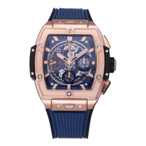 Hublot Big Bang Titanium 642.OX.7180.RX 1:1 Best Editon BBF Factory Rose Gold Blue Rubber Strap