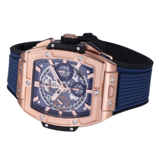 Hublot Big Bang Titanium 642.OX.7180.RX 1:1 Best Editon BBF Factory Rose Gold Blue Rubber Strap - Image 5