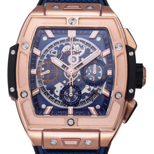 Hublot Big Bang Titanium 642.OX.7180.RX 1:1 Best Editon BBF Factory Rose Gold Blue Rubber Strap - Image 9