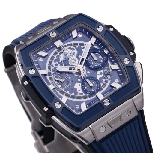 Hublot Big Bang Titanium 642.NM.0170.RX 1:1 Best Editon BBF Factory Blue Dial Rubber Strap - Image 7