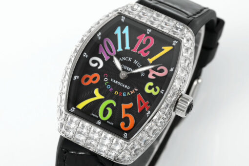 Franck Muller V32 Women's Yachting 1:1 Best Edition ABF Factory Square Diamond Gypsophila Black - Image 8