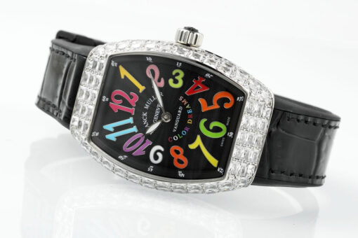 Franck Muller V32 Women's Yachting 1:1 Best Edition ABF Factory Square Diamond Gypsophila Black - Image 6