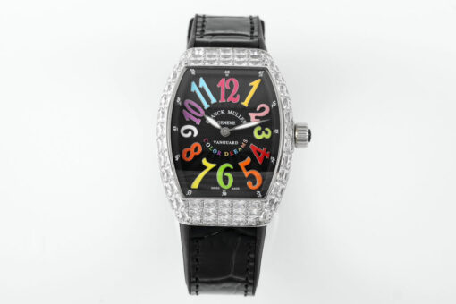 Franck Muller V32 Women's Yachting 1:1 Best Edition ABF Factory Square Diamond Gypsophila Black