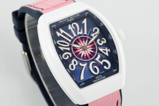 Franck Muller V32 Women's Yachting 1:1 Best Edition ABF Factory Pink Rubber Strap - Image 7