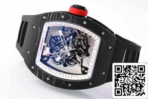 RICHARD MILLE  RM055  ZF 2024 1:1 Best Edition Carbon Fiber Case Red Knob Black Strap - Image 10