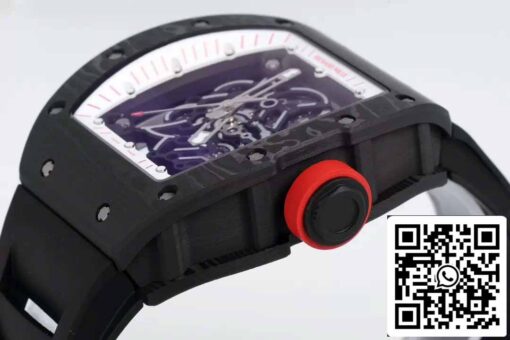 RICHARD MILLE  RM055  ZF 2024 1:1 Best Edition Carbon Fiber Case Red Knob Black Strap - Image 4