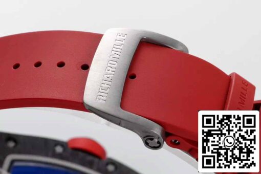 RICHARD MILLE  RM055  ZF 2024 1:1 Best Edition Carbon Fiber Case Red Strap and Knob - Image 3