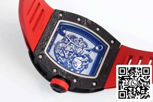 RICHARD MILLE  RM055  ZF 2024 1:1 Best Edition Carbon Fiber Case Red Strap and Knob - Image 2