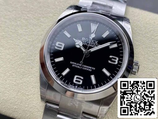 Rolex Explorer m124270-0001 36MM 1:1 Best Edition VS Factory Black Dial Steel - Image 3