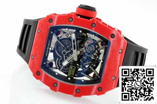 Richard Mille RM035-02 NTPT Carbon 1:1 Best Edition ZF Factory Red Demon Version Black Strap - Image 5