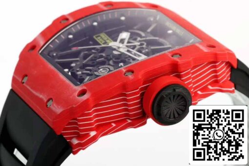 Richard Mille RM035-02 NTPT Carbon 1:1 Best Edition ZF Factory Red Demon Version Black Strap - Image 8