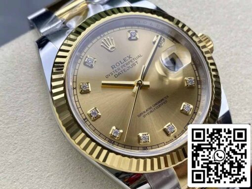 Rolex Datejust m126333-0011 Oyster Strap ARF Factory 1:1 Best Edition electroplated with 18k gold - Image 2