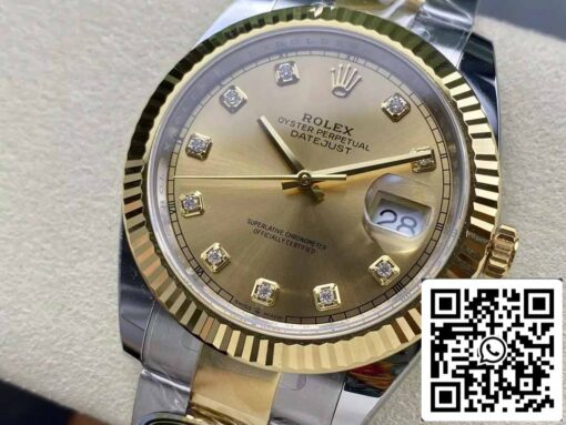 Rolex Datejust m126333-0011 Oyster Strap ARF Factory 1:1 Best Edition electroplated with 18k gold - Image 3