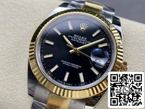 Rolex Datejust m126333-0013 Oyster Strap ARF Factory 1:1 Best Edition electroplated with 18k gold - Image 8