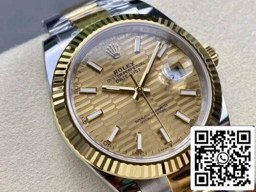 Rolex Datejust m126333-0009 Oyster Strap  ARF Factory 1:1 Best Edition electroplated with 18k gold - Image 3