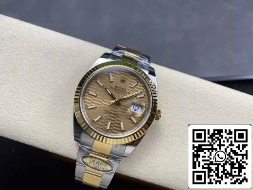 Rolex Datejust m126333-0009 Oyster Strap  ARF Factory 1:1 Best Edition electroplated with 18k gold - Image 5