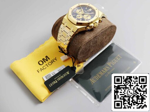 Audemars Piguet Royal Oak 26331BA 1:1 Best Edition OM Factory Blue Dial Yellow Gold – Image 10