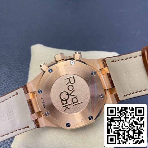 Audemars Piguet Royal Oak 26331  1:1 Best Edition OM Factory Brown Leather Strap Rose Gold - Image 6