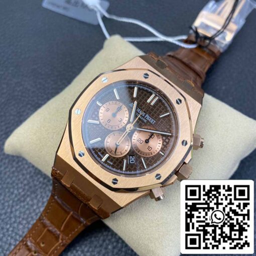 Audemars Piguet Royal Oak 26331  1:1 Best Edition OM Factory Brown Leather Strap Rose Gold