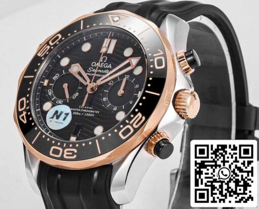 Omega Seamaster 210.20.44.51.01.001 Co‑Axial Master 44 mm 1:1 Best Edition N1 Factory Rubber Strap - Image 4