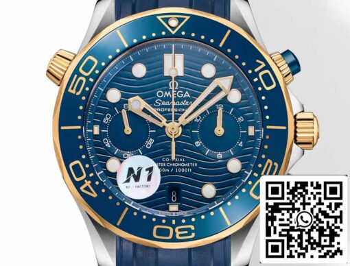 Omega Seamaster 210.20.44.51.03.001 Diver 300m 1:1 Best Edition N1 Factory Rubber Strap - Image 3