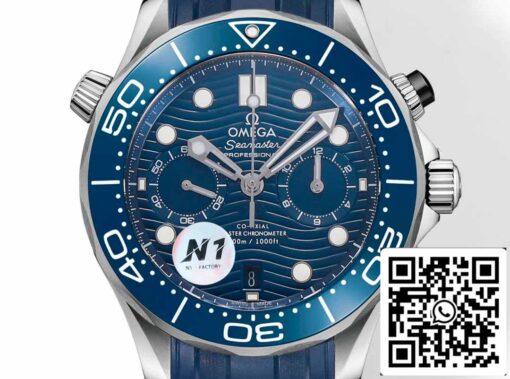 Omega Seamaster Collection 210.30.44.51.03.001 1:1 Best Edition N1 Factory Rubber Strap - Image 2