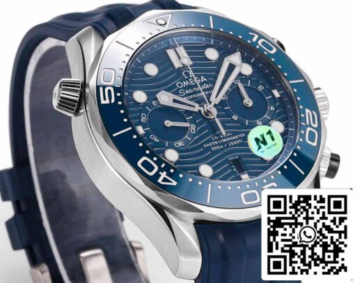 Omega Seamaster Collection 210.30.44.51.03.001 1:1 Best Edition N1 Factory Rubber Strap - Image 3