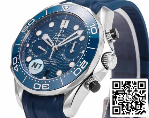 Omega Seamaster Collection 210.30.44.51.03.001 1:1 Best Edition N1 Factory Rubber Strap - Image 4