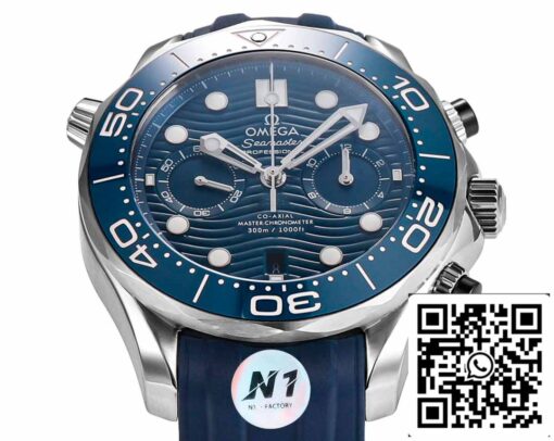 Omega Seamaster Collection 210.30.44.51.03.001 1:1 Best Edition N1 Factory Rubber Strap - Image 5