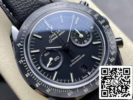 Omega Speedmaster 311.92.44.51.01.007 Moonwatch 1:1 Best Edition N1 Factory Black Leather Strap - Image 9