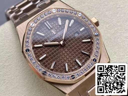 Audemars Piguet 67651 Quartz 33mm 1:1 Best Edition ZF Factory Brown Dial Rose Gold - Image 2