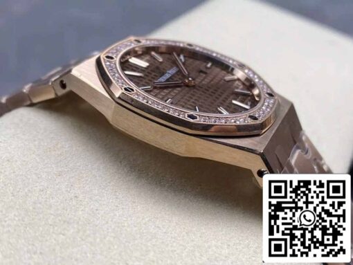 Audemars Piguet 67651 Quartz 33mm 1:1 Best Edition ZF Factory Brown Dial Rose Gold - Image 5