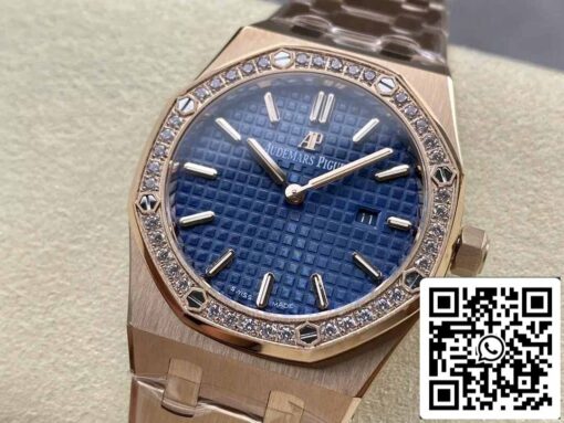 Audemars Piguet 67651 Quartz 33mm 1:1 Best Edition ZF Factory Blue Dial Rose Gold - Image 8