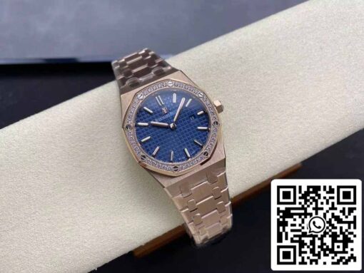 Audemars Piguet 67651 Quartz 33mm 1:1 Best Edition ZF Factory Blue Dial Rose Gold - Image 7