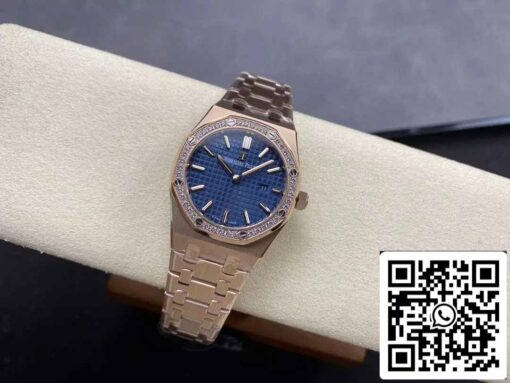 Audemars Piguet 67651 Quartz 33mm 1:1 Best Edition ZF Factory Blue Dial Rose Gold - Image 6