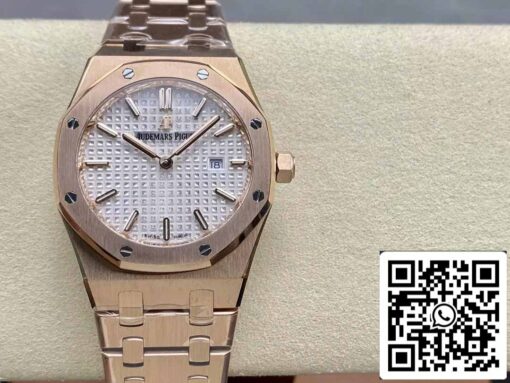 Audemars Piguet 67651 Quartz 33mm 1:1 Best Edition ZF Factory White Dial Rose Gold